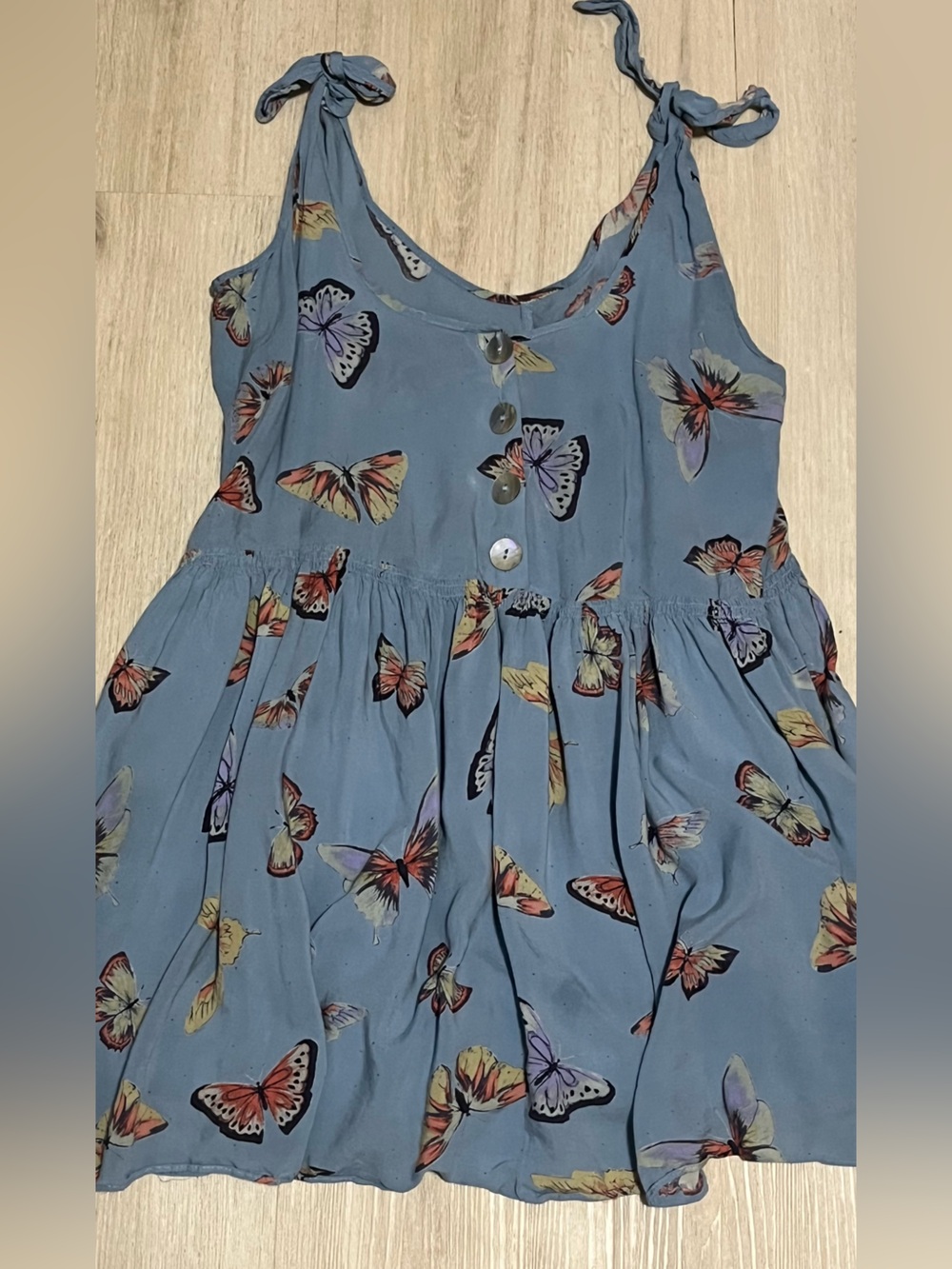 Kimchi Blue Blue Butterfly Print Oversized Babydoll Camisole urban outfitters
